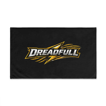 Dreadfull Lightning Logo Hand Towel — Black Gym & Sports Towel