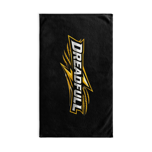 Dreadfull Lightning Logo Hand Towel — Black Gym & Sports Towel